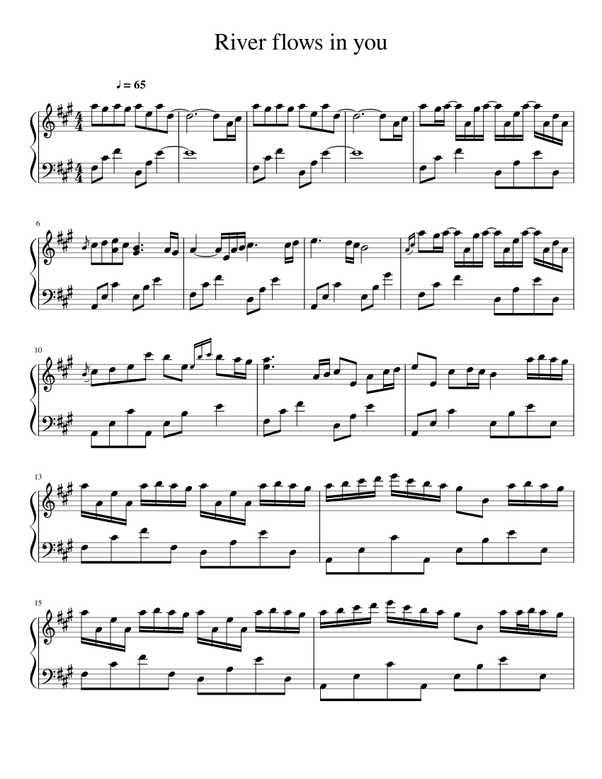 (Yiruma) River Flow in You Sungha Jung(Tab and PDF