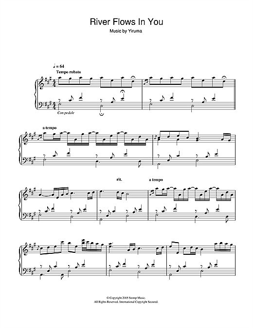 Download River Flows In You Sheet Music By Yiruma Sheet