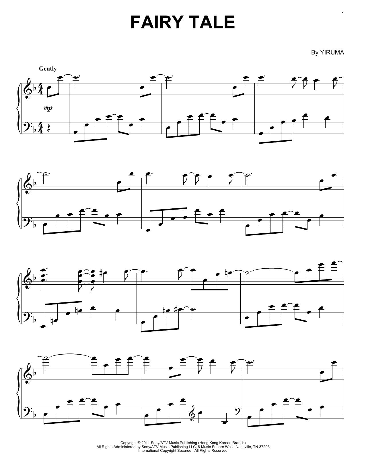 Yiruma River Flows in You sheet music for Piano - 8notes.com